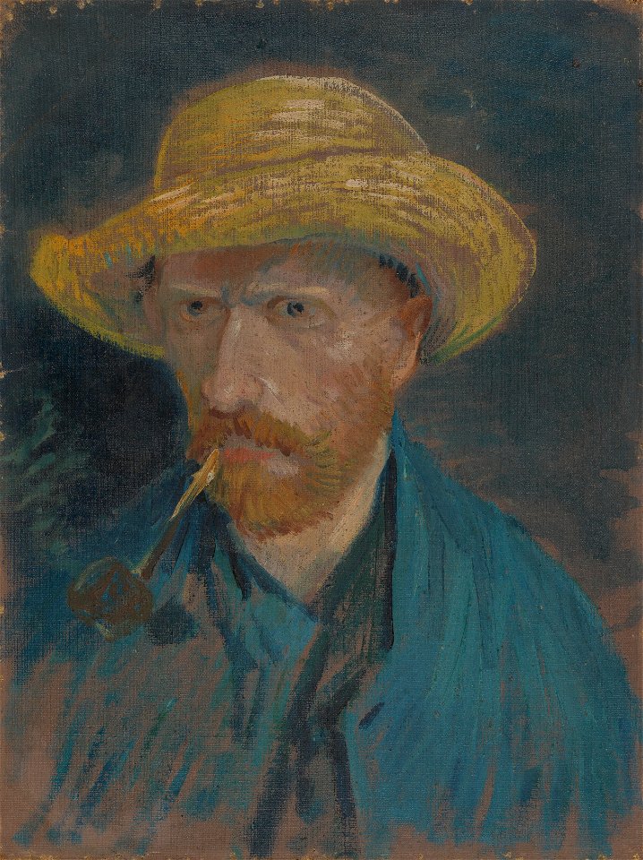 Zelfportret met strohoed en pijp - s0068V1962v - Van Gogh Museum