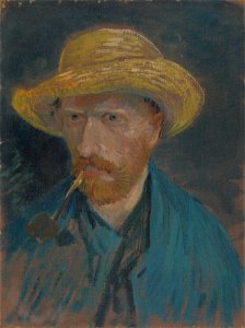 Zelfportret met strohoed en pijp - s0068V1962v - Van Gogh Museum