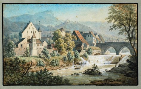 Zentralbibliothek Solothurn - Dornachbrugg und die Ruine Dorneck - aa0417