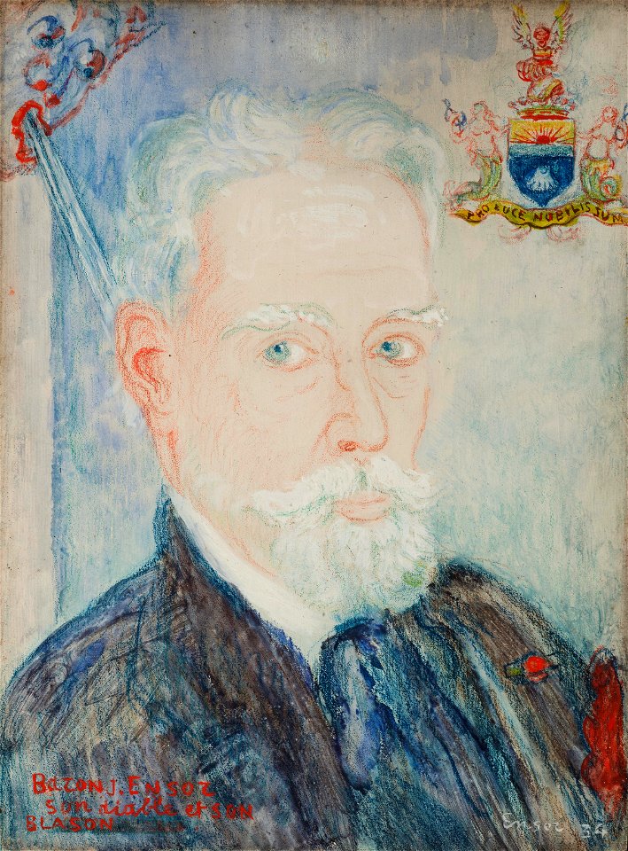 Zelfportret, Baron James Ensor, zijn duivel, zijn wapenschild, James Ensor, Mu.ZEE Oostende, SM002207