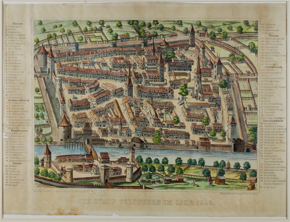 Zentralbibliothek Solothurn - DIE STADT SOLOTHURN IM JAHR 1546 - aa0056