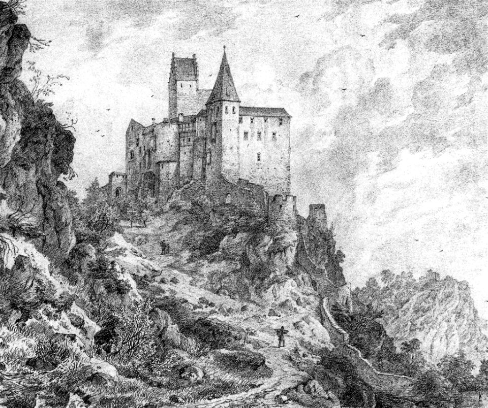 Zeichnung Burg Kipfenberg - um 1819