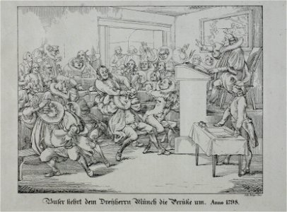 Zentralbibliothek Solothurn - Buser kehrt dem Dreyherrn Münch die Perüke um Anno 1798 - a0309