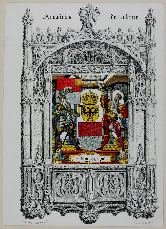 Zentralbibliothek Solothurn - Armoiries de Soleure Die Statt Solothurn 1606 - aa0257