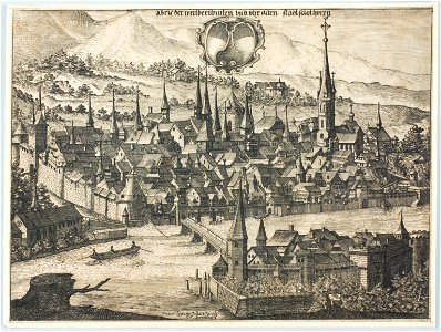 Zentralbibliothek Solothurn - Abris der weitberihmten und uhr alten stadt solothuren - aa0634