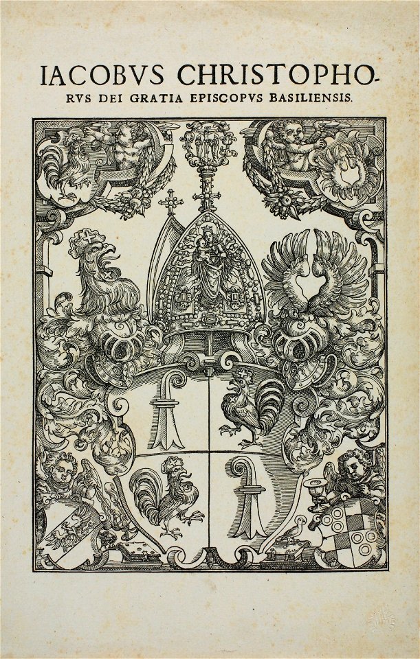 Zentralbibliothek Solothurn - IACOBUS CHRISTOPHO RUS DIE GRATIA EPISCOPUS BASILIENSIS - aa0626