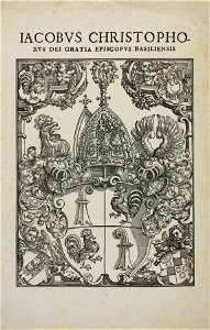 Zentralbibliothek Solothurn - IACOBUS CHRISTOPHO RUS DIE GRATIA EPISCOPUS BASILIENSIS - aa0626