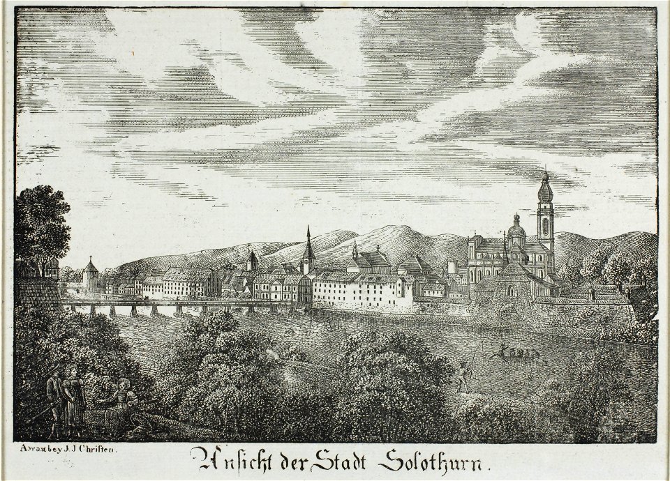 Zentralbibliothek Solothurn - Ansicht der Stadt Solothurn - aa0017