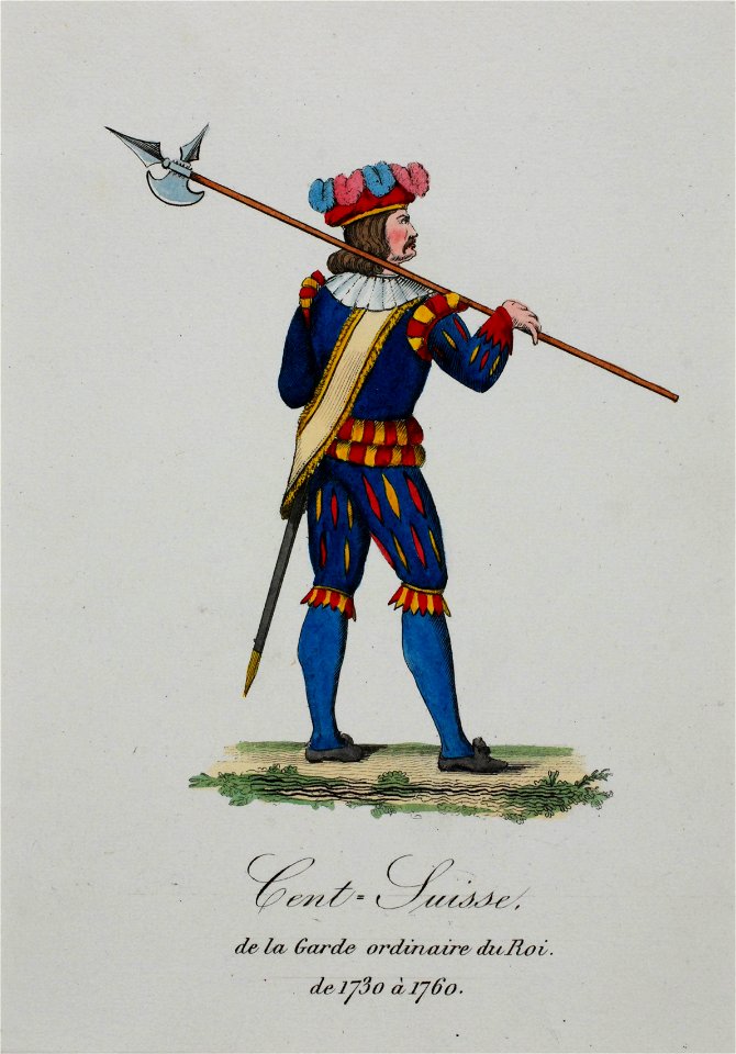 Zentralbibliothek Solothurn - CentSuisse de la Garde ordinaire du Roi de 1730 à 1760 - a0413