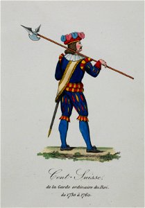 Zentralbibliothek Solothurn - CentSuisse de la Garde ordinaire du Roi de 1730 à 1760 - a0413