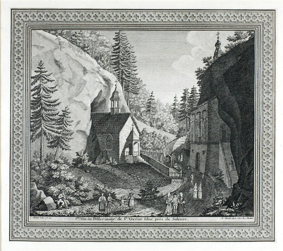 Zentralbibliothek Solothurn - Ire Vue du Pellerinage de Ste Verêne situé près de Soleure - aa0085
