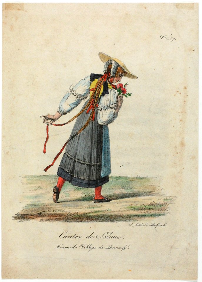 Zentralbibliothek Solothurn - Canton de Soleure Femme du Village de Dornach - a0767