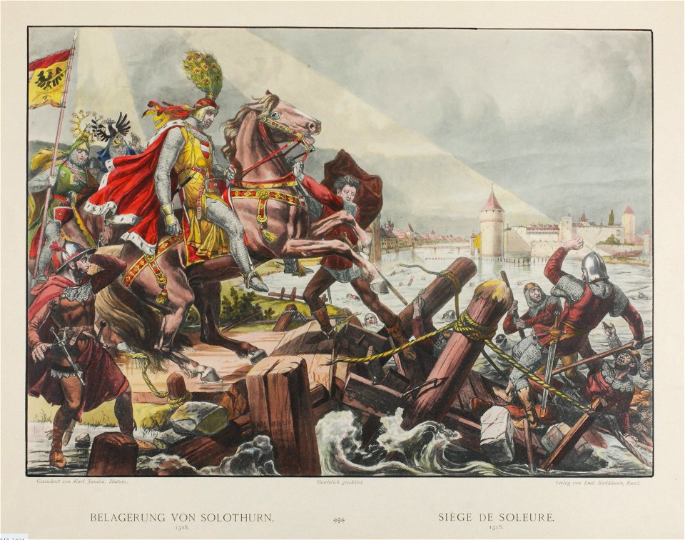 Zentralbibliothek Solothurn - BELAGERUNG VON SOLOTHURN 1318 SIÈGE DE SOLEURE 1318 - aa0696