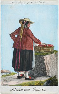 Zentralbibliothek Solothurn - Marchande de fruits de Soleure Solothurner Bäuerin - a0080