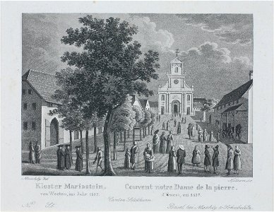 Zentralbibliothek Solothurn - Kloster Mariastein von Westen im Jahr 1837 Couvent notre Dame de la pierre dOuest en 1837 Canton Solothurn - a0233