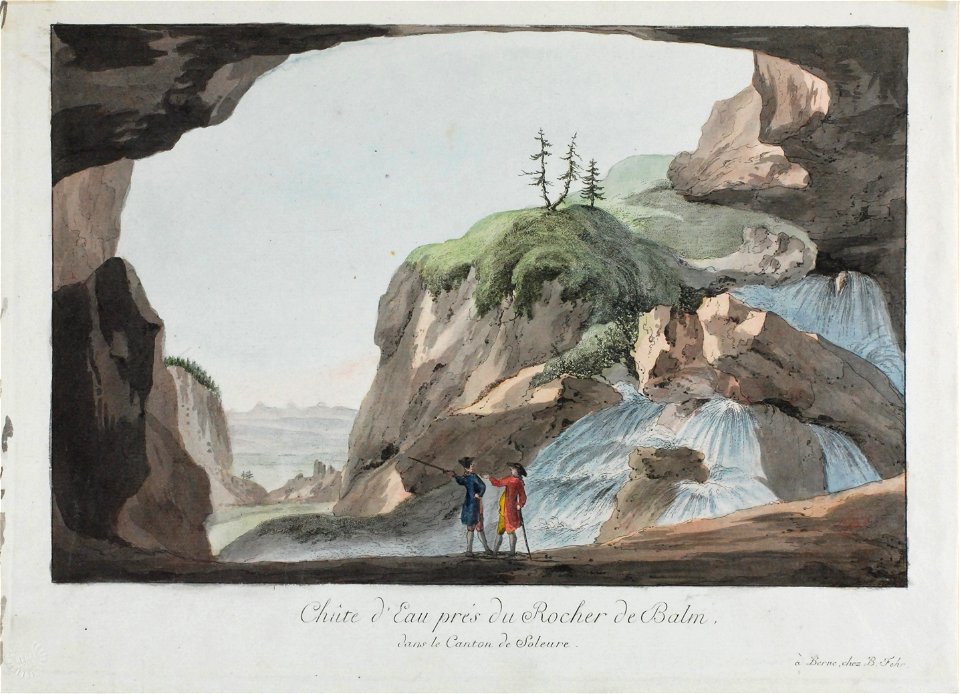 Zentralbibliothek Solothurn - Chûte dEau prés du Rocher de Balm dans le Ct de Soleure - aa0140