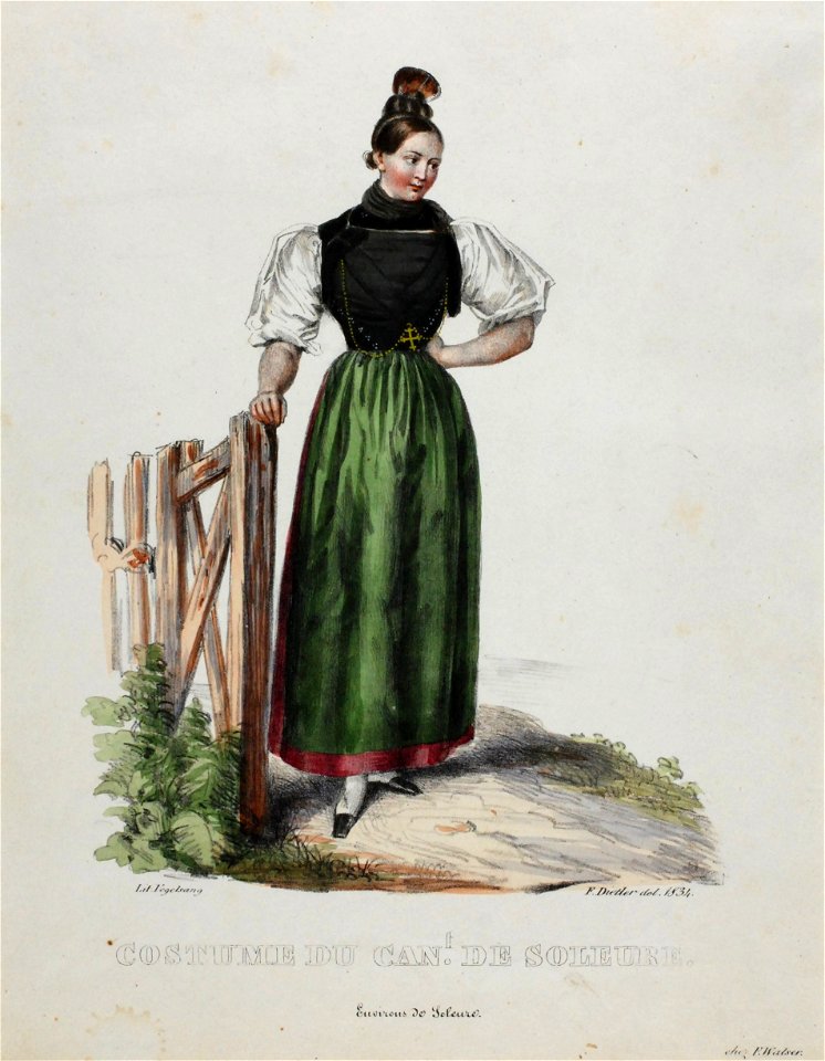 Zentralbibliothek Solothurn - COSTUME DU CANt DE SOLEURE Environs de Soleure - aa0345