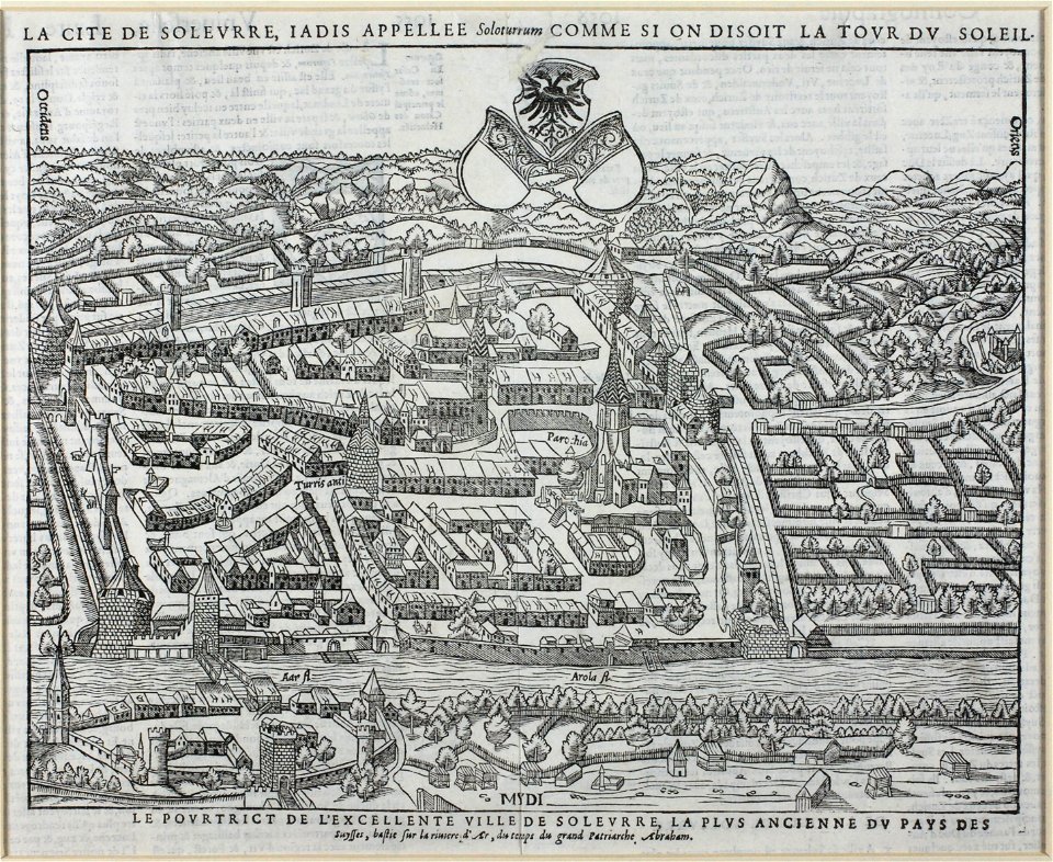 Zentralbibliothek Solothurn - LA CITE DE SOLEURE IADIS APPELLEE Soloturrum COMME SI ON DISOIT LA TOUR DU SOLEIL - aa0057