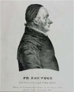 Zentralbibliothek Solothurn - FR XAV VOCK Prof Theol et Principal Colleg Solodor Geboren zu Sarmenstorf Cant Aargau den 4ten April 1752 Gestorben den 28ten Christmonat 1828 - aa0270