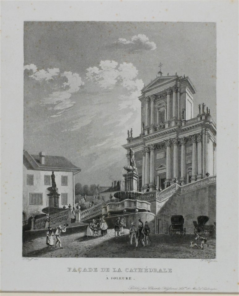 Zentralbibliothek Solothurn - FACADE DE LA CATHEDRALE A SOLEURE - aa0044