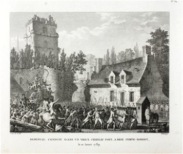 Zentralbibliothek Solothurn - BESENVAL CONDUIT DANS UN VIEUX CHATEAU FORT A BRIE COMPTEROBERT le 10 Aoust 1789 - a0956