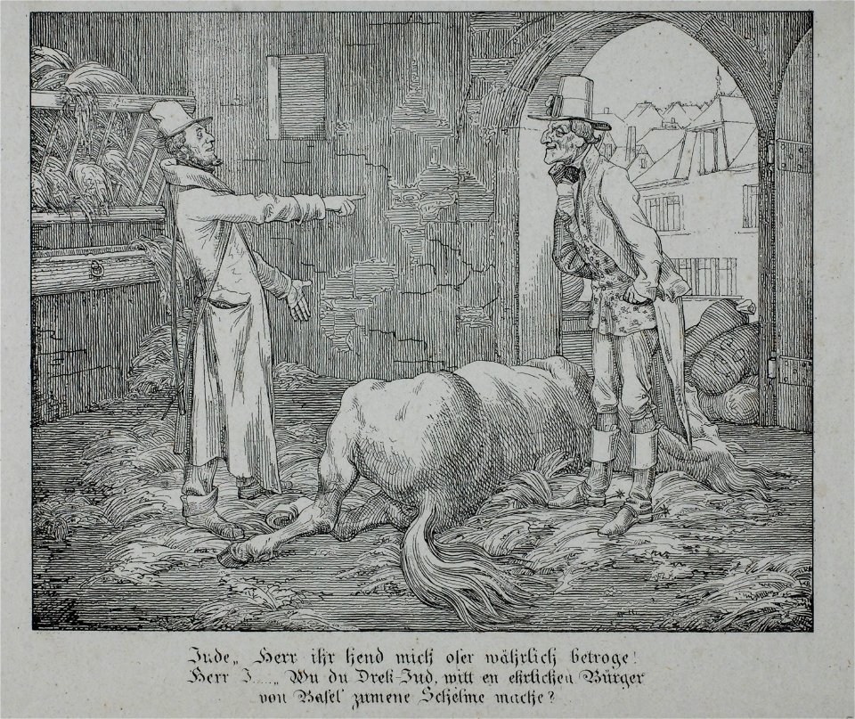 Zentralbibliothek Solothurn - Jude Herr ihr hend mich oser währlich betroge Herr J Wu du DrekJud witt en ehrlichen Bürger von Basel zumene Schelme mache - a0659