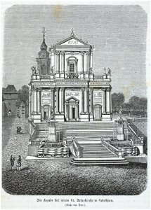 Zentralbibliothek Solothurn - Die Façade der neuen St Ursuskathedrale in Solothurn - a0847