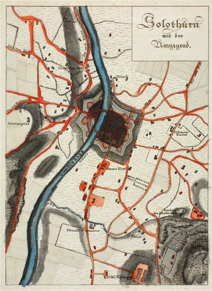 Zentralbibliothek Solothurn - Solothurn mit der Umgegend - a0483