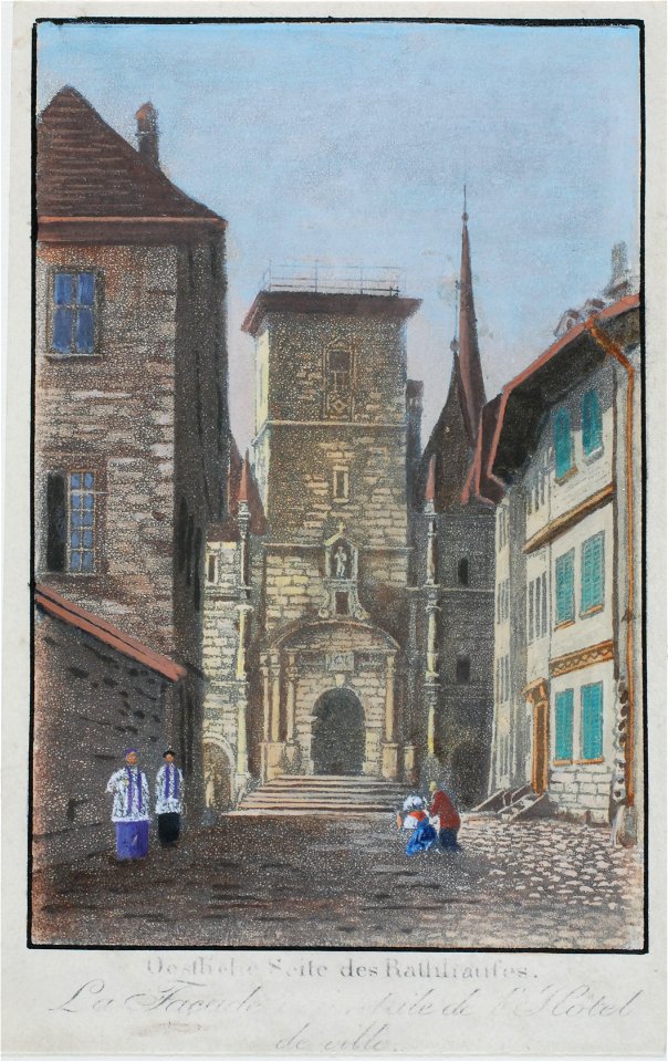 Zentralbibliothek Solothurn - Oestliche Seite des Rathauses La Façade orientale de lHôtel de ville - a0331