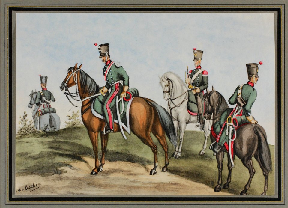 Zentralbibliothek Solothurn - Reitende Jäger Soleure 1820-34