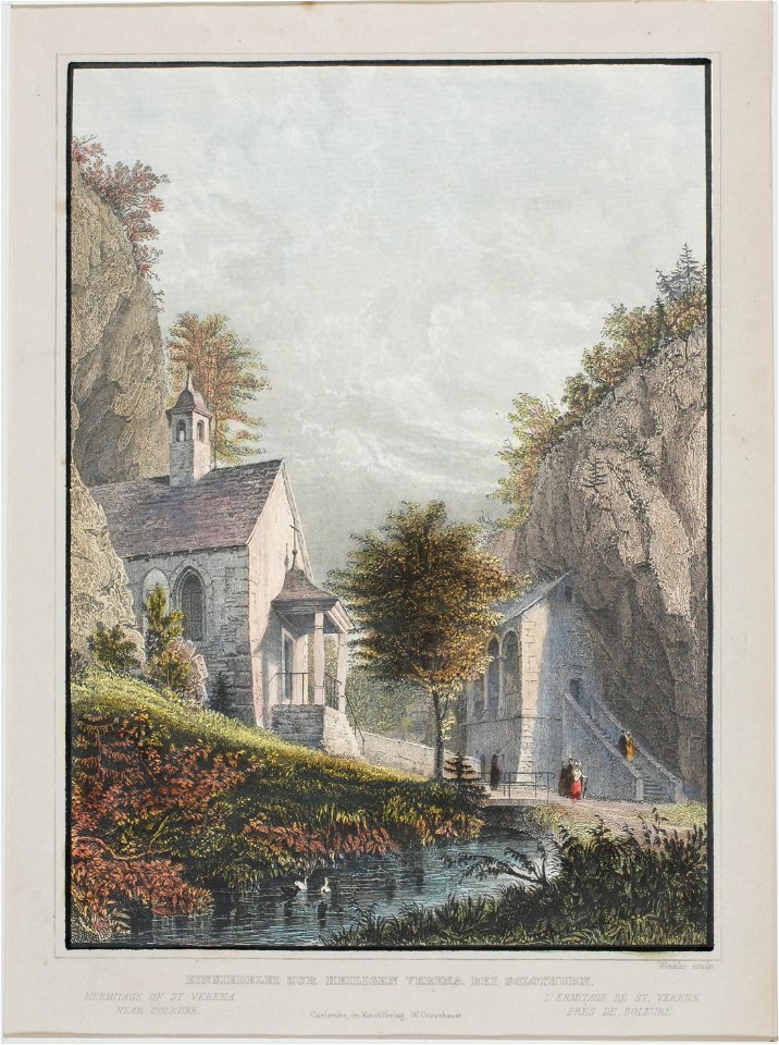 Zentralbibliothek Solothurn - EINSIEDELEI ZUR HEILIGEN VERENA BEI SOLOTHURN HERMITAGE OF ST VERENA NEAR SOLEURE LERMITAGE DE ST VERENE PRES DE SOLEURE - a0752