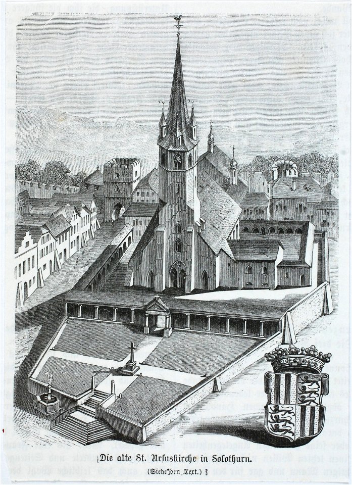 Zentralbibliothek Solothurn - Die alte St Ursuskirche in Solothurn - a0845