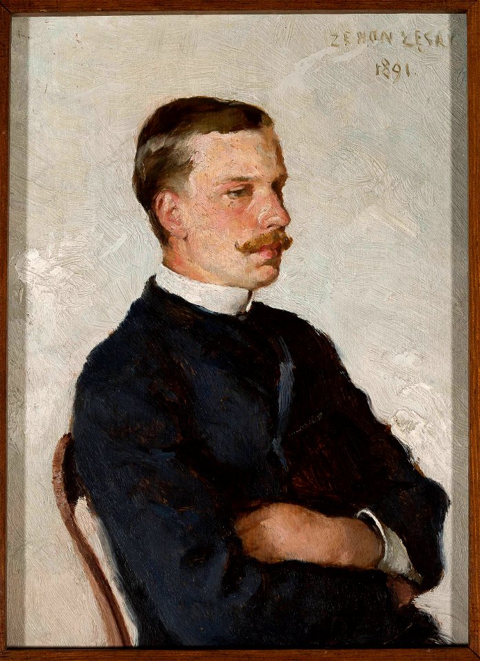 Zenon Łęski - Portrait of a man - MP 2497 MNW - National Museum in Warsaw