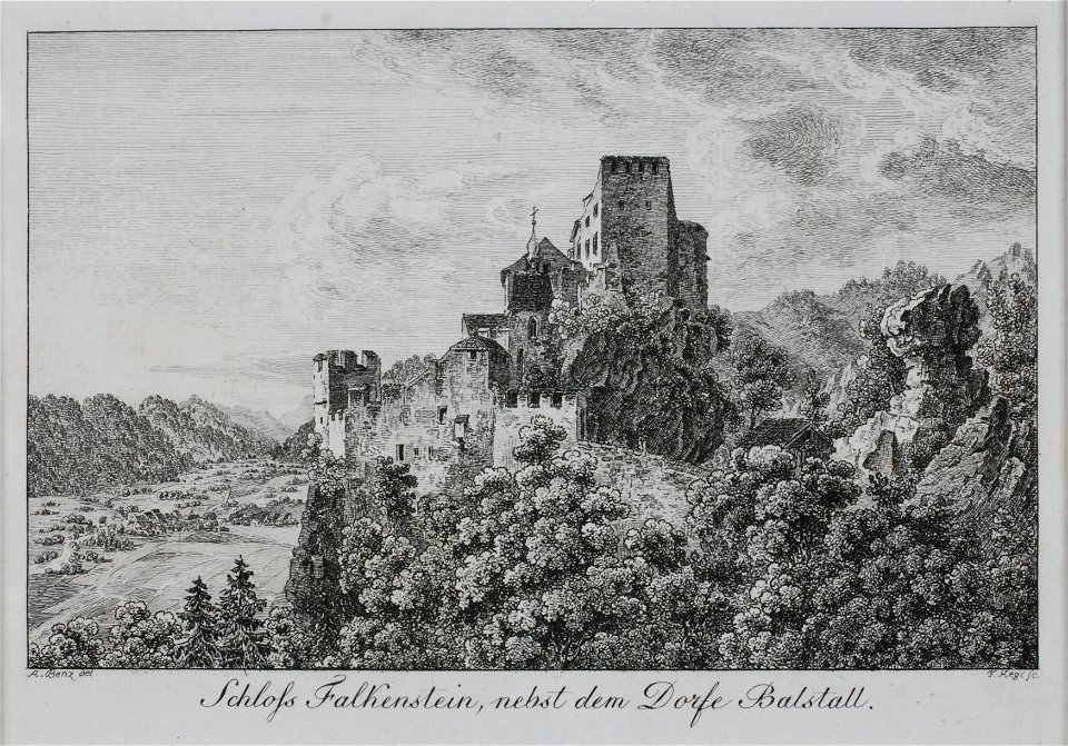 Zentralbibliothek Solothurn - Schloss Falkenstein nebst dem Dorf Balstall - a0170