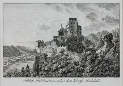 Zentralbibliothek Solothurn - Schloss Falkenstein nebst dem Dorf Balstall - a0170
