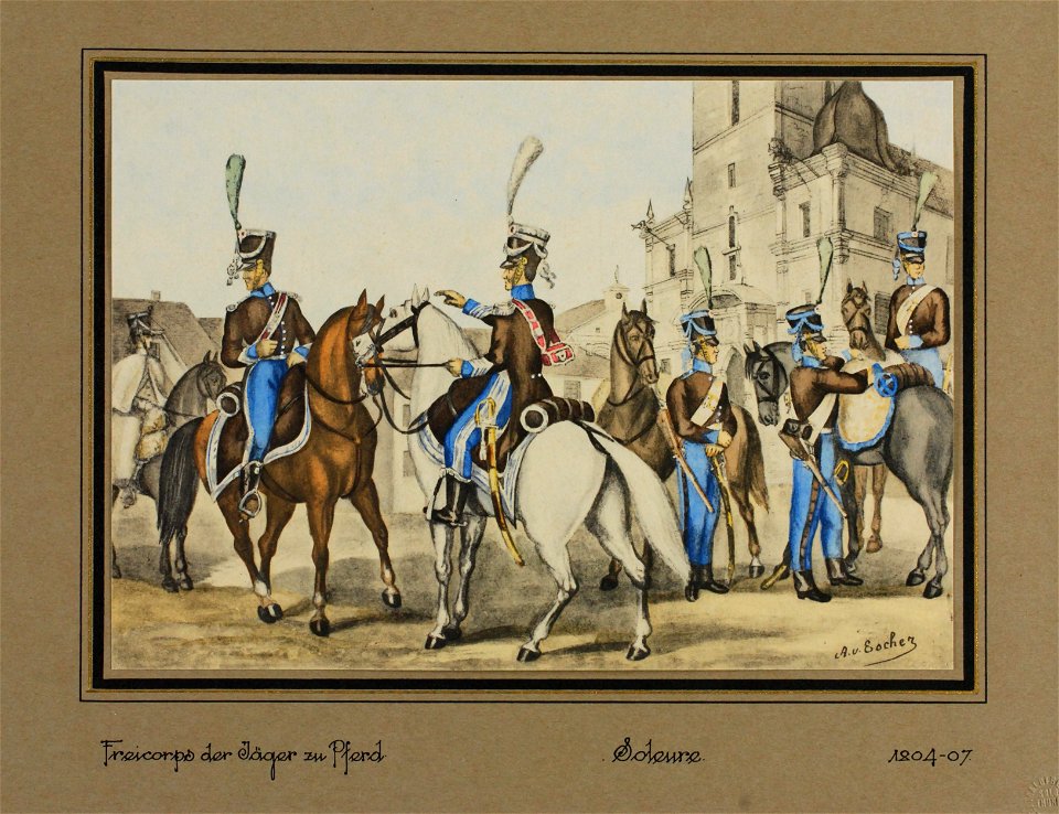 Zentralbibliothek Solothurn - Freicorps der Jäger zu Pferd Soleure 180407 - aa0624
