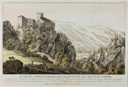 Zentralbibliothek Solothurn - VUE DU CHATEAU BALLIVAL DE FALCKENSTEIN AU CANTON DE SOLEURE pris du côté du couchant - aa0175