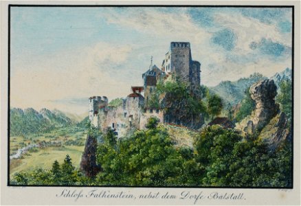 Zentralbibliothek Solothurn - Schloss Falkenstein nebst dem Dorfe Balstall - a0174
