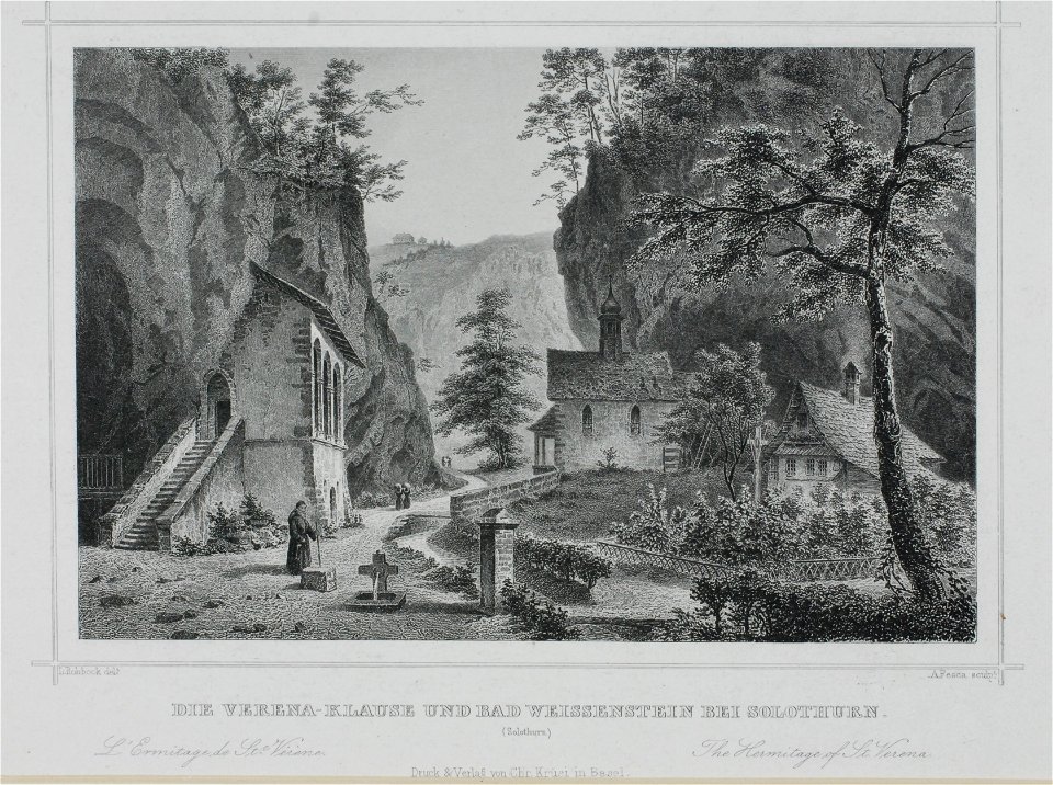 Zentralbibliothek Solothurn - DIE VERENAKLAUSE UND BAD WEISSENSTEIN BEI SOLOTHURN Solothurn LErmitage de Ste Vérène The Hermitage of St Verena - a0137