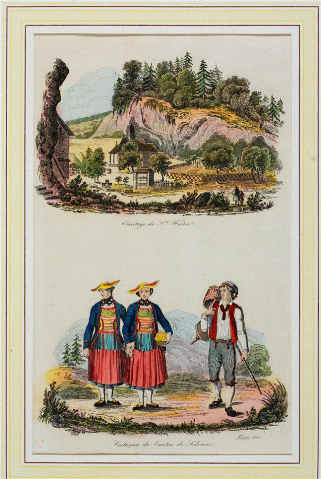 Zentralbibliothek Solothurn - Ermitage de Ste Frêne - Costumes du Canton de Soleure - a0789