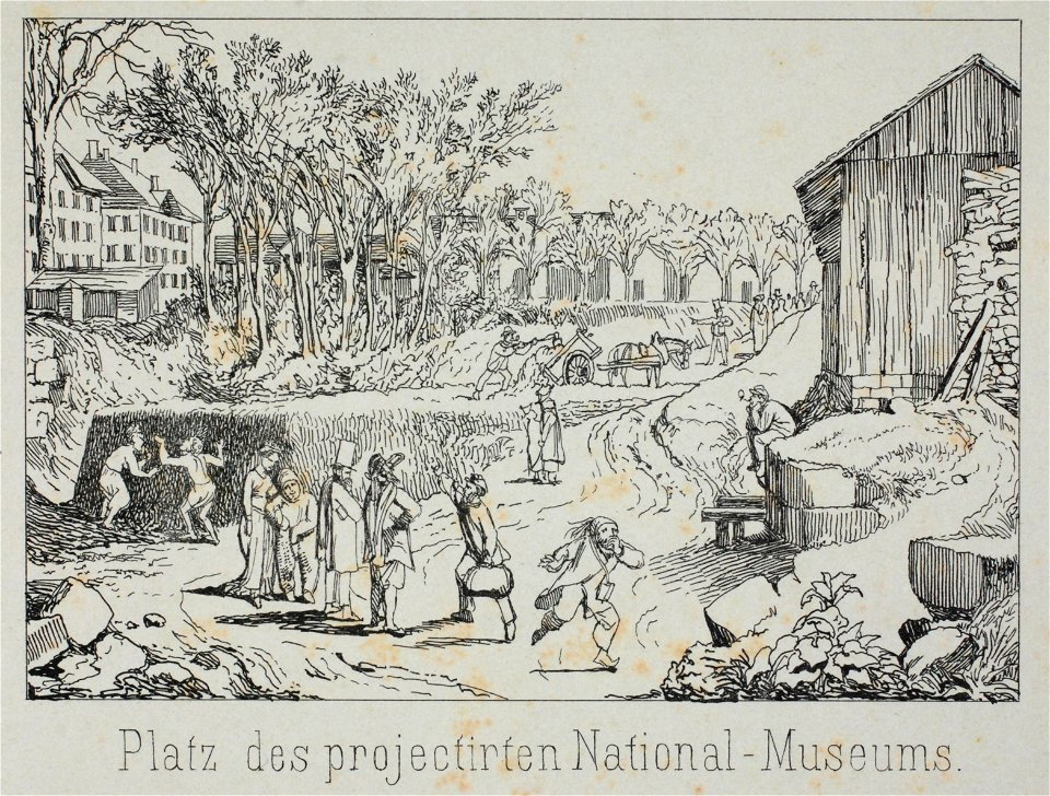 Zentralbibliothek Solothurn - Platz des projectirten NationalMuseums - a0877 2