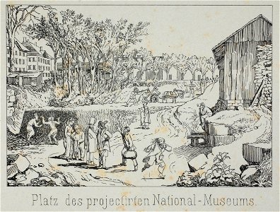 Zentralbibliothek Solothurn - Platz des projectirten NationalMuseums - a0877 2