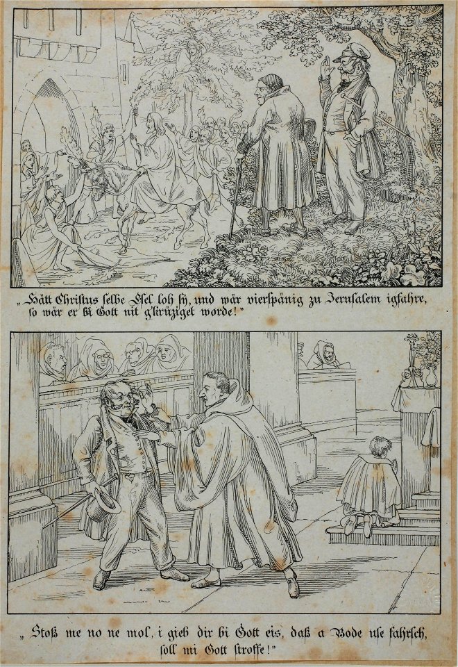 Zentralbibliothek Solothurn - Hätt Christus selbe Esel loh sy und wär vierspänig zu Jerusalem igfahre so wär er bi Gott nit gkrüziget worde - a0569