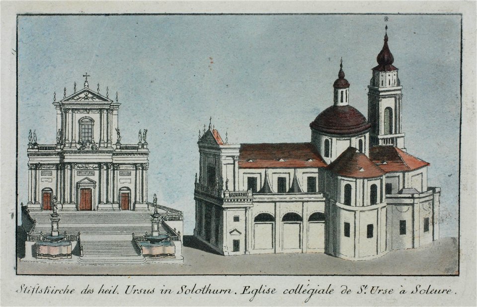 Zentralbibliothek Solothurn - Stiftskirche des heil Ursus in Solothurn Eglise collégiale de St Urse à Soleure - a0061