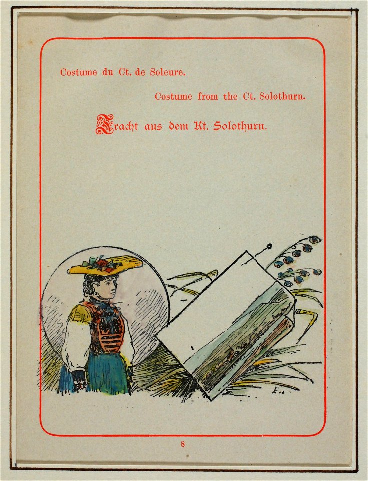 Zentralbibliothek Solothurn - Costume du Ct De Soleure Costume from the Ct Solothurn Tracht aus dem Kt Solothurn - a0812
