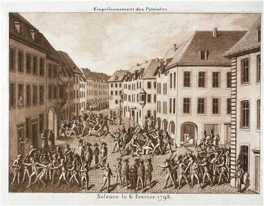 Zentralbibliothek Solothurn - Emprisonnement des Patriotes Soleure le 6 fevrier sic 1798 - a1020