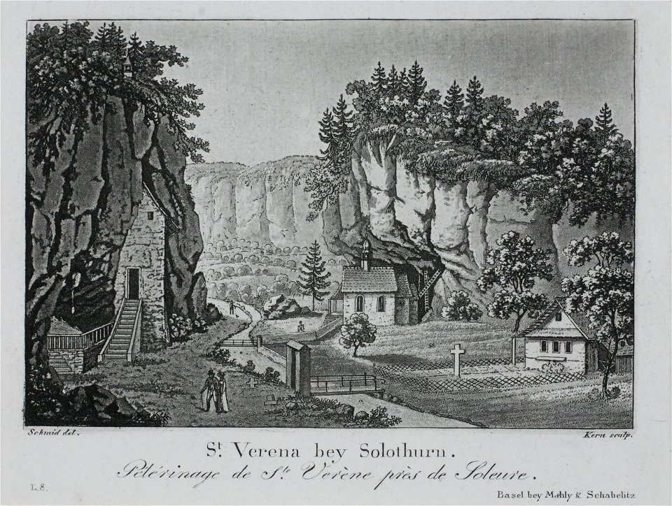 Zentralbibliothek Solothurn - St Verena bey Solothurn Pélérinage de St Vérène près de Soleure - a0155