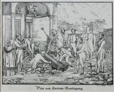 Zentralbibliothek Solothurn - Peter von Curtens Beerdigung - a0306