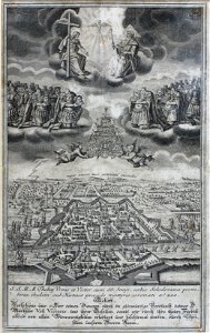 Zentralbibliothek Solothurn - S S M M Thebaej Vrsus et Victor cum 66 Socys urbis Solodoranae protec tores ibidem sub Hirtaco praeside martyrio coronati ao 288 Gebett Verschone uns o Herr deinen Dieneren durch die glor - aa0393