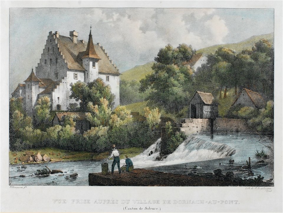 Zentralbibliothek Solothurn - VUE PRISE AUPRÈS DU VILLAGE DE DORNACHAUPONT Canton de Soleure - aa0158